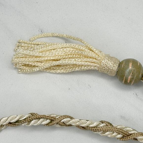 Chunky Beaded Rope Tie Belt Boho Festival Tassels Statement ✨ - Picture 3 of 15